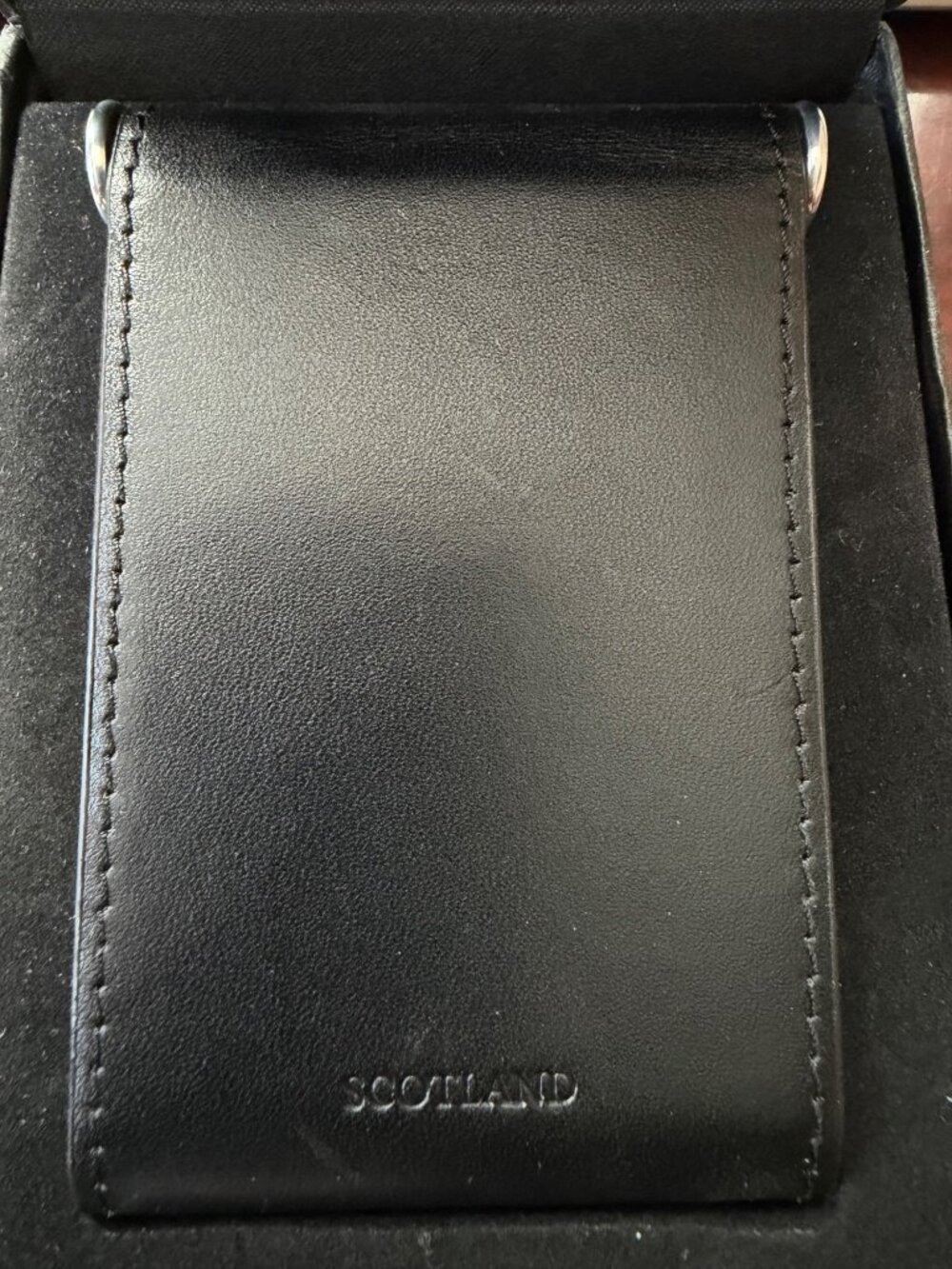 Vintage Dalvey Scotland Large Leather & Siver Tone Travel Photo Frame NOS - Picture 5 of 14